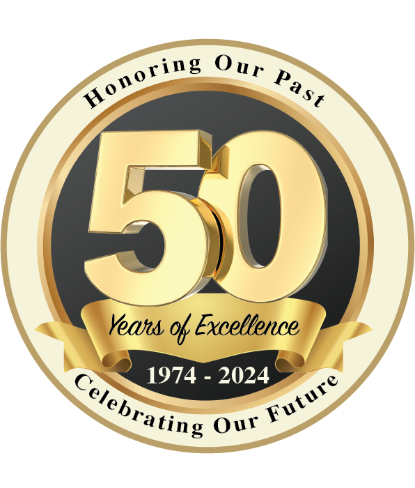 50th-anniversary logo for Spanish Cove Retirement Village